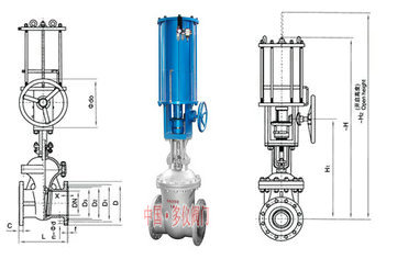 氣動法蘭截止閥結(jié)構(gòu)圖